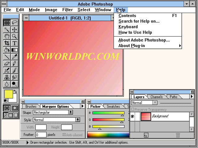 Adobe Photoshop 3.0.4 - Winworld
