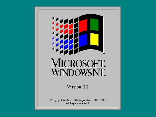 Microsoft Windows NT 3.1 - Splash
