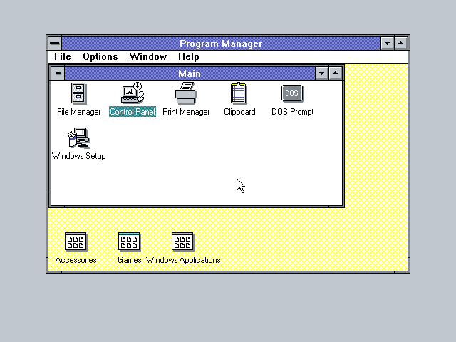 Microsoft Windows 3.0 - Program Manager