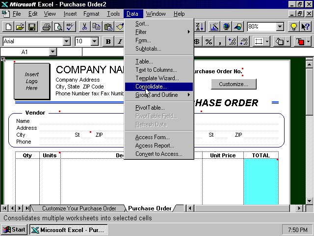Microsoft Office 95 - Excel
