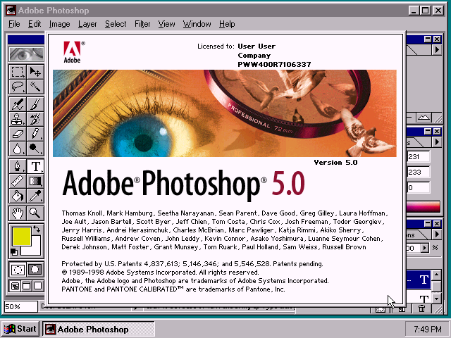 WinWorld: Photoshop 5.x