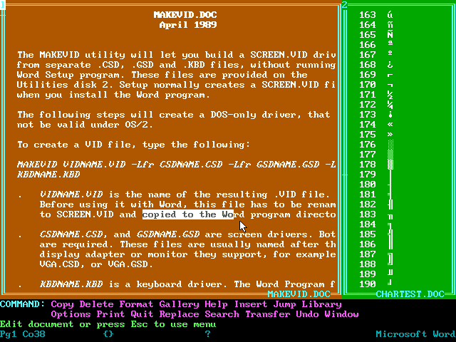 WinWorld: Microsoft Word 5.x (DOS and OS/2)