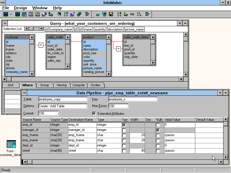 InfoMaker 6.0 - Database