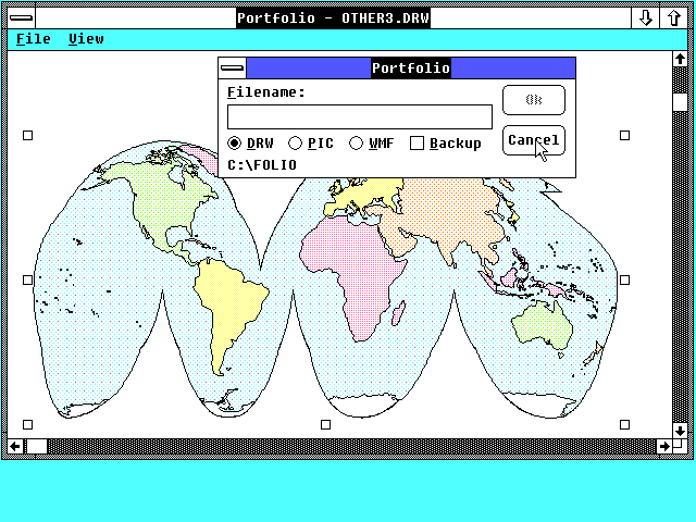Micrografx Portfolio 2.3 - Save