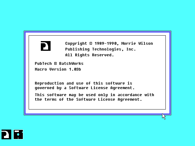 PubTech BatchWorks 1.03b - About