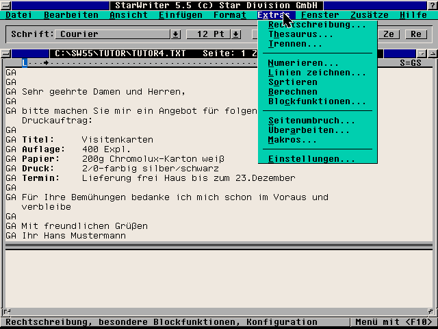 StarWriter 5.5 - Edit
