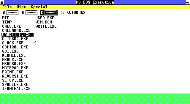 Microsoft Windows 1.01 - MS-DOS Executive