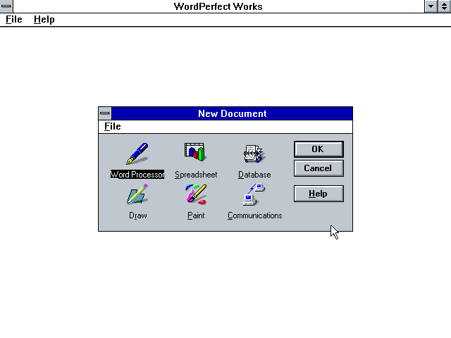 WordPerfect Works 2.0 - New