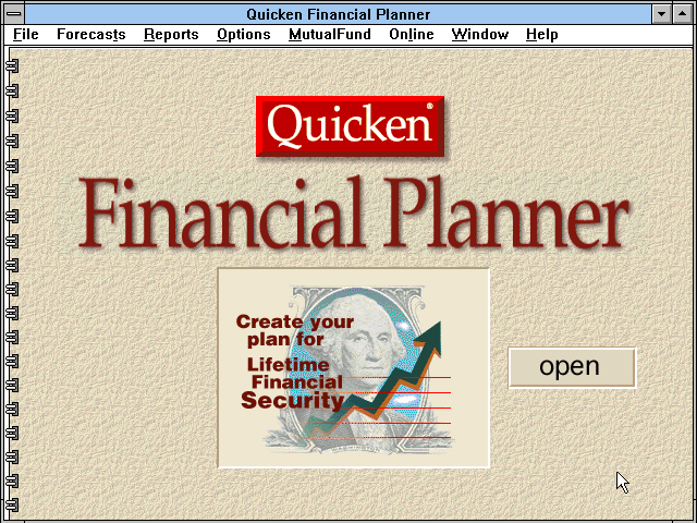 Quicken Financial Planner 3.0 - Splash