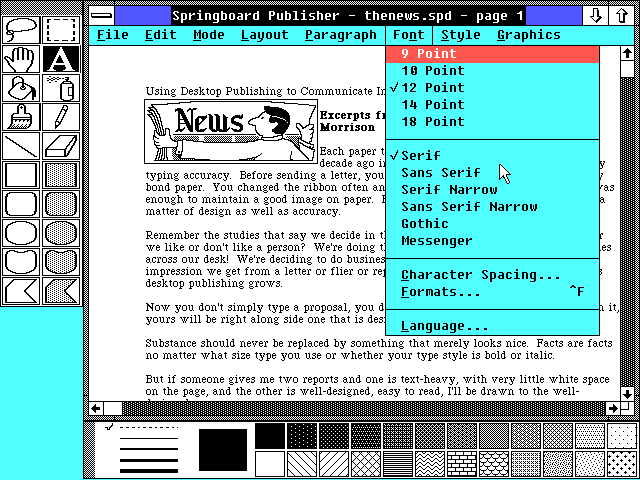 Springboard Publisher 1.0 - Graphics