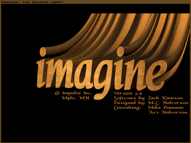 Imagine 2.0 for DOS - Splash
