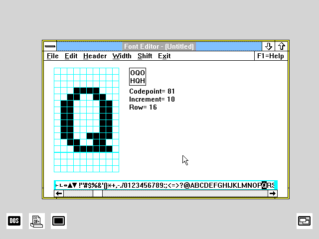 MS OS2 SDK 1.1 - Toolkit Font Editor