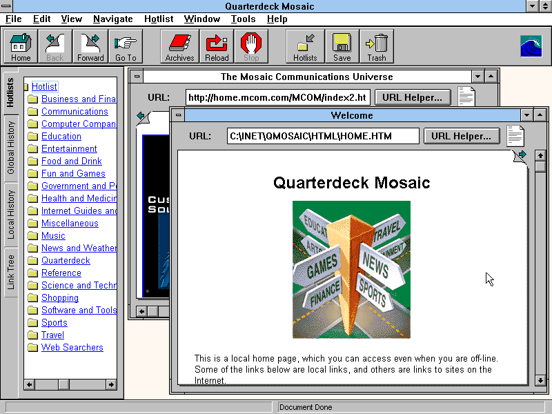 Quarterdeck Mosaic 1.0 - Browse