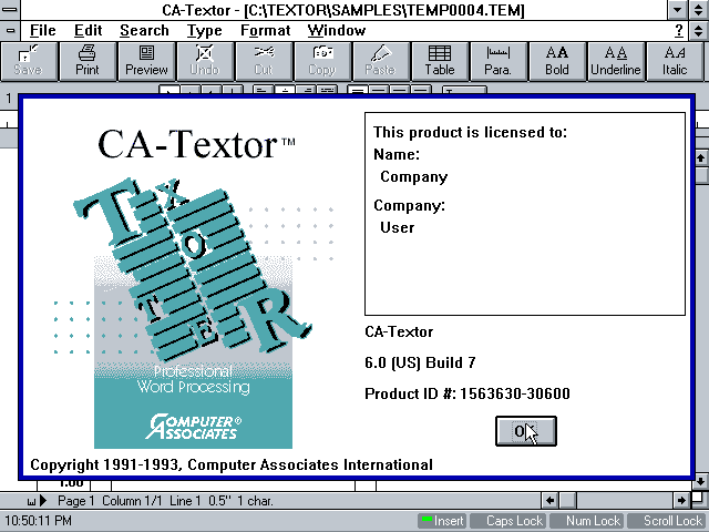 CA-Textor 6.0 - About