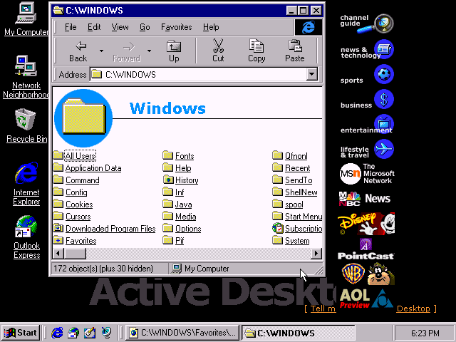 Microsoft Internet Explorer 4.0 - Active Desktop