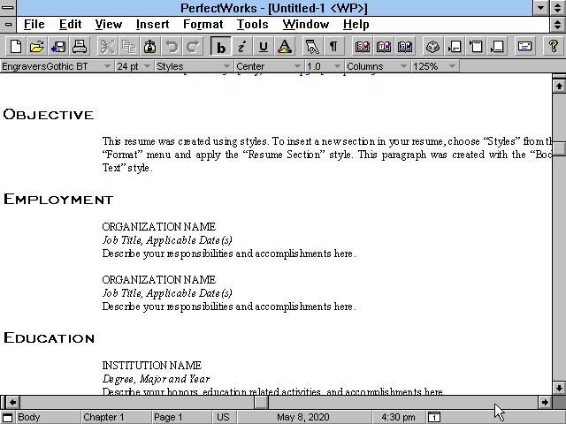 Novell PerfectWorks 2.1 - Word Processor