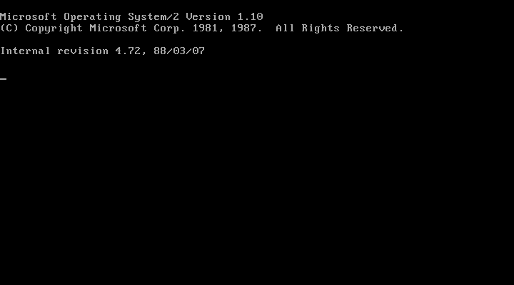 MS OS2 SDK 1.03 - Boot
