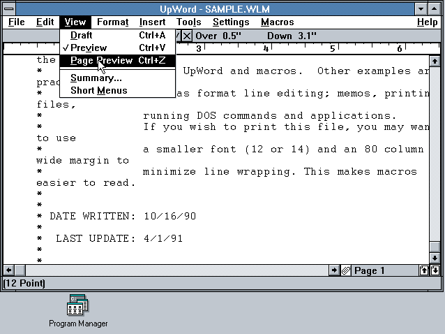 UpWord 1.0 - Edit