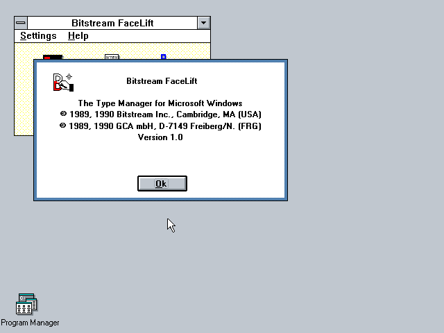 Bitstream FaceList 1.0 - About