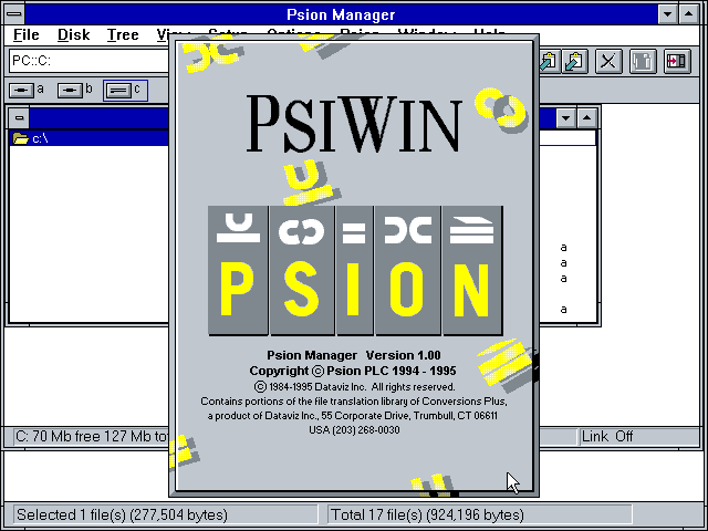 PsiWin 1.0 - Splash