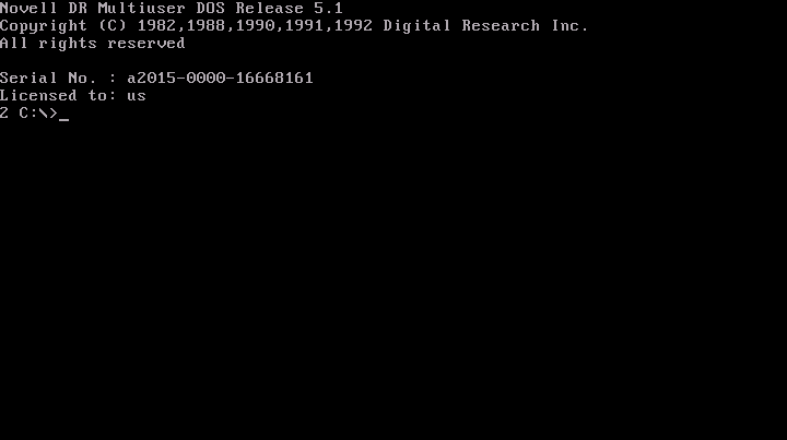 Digital Research Multiuser DOS 5.10 - Command
