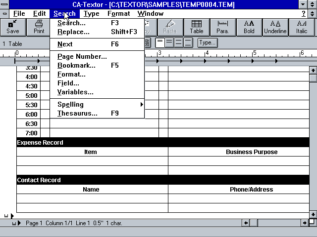 CA-Textor 6.0 - Edit