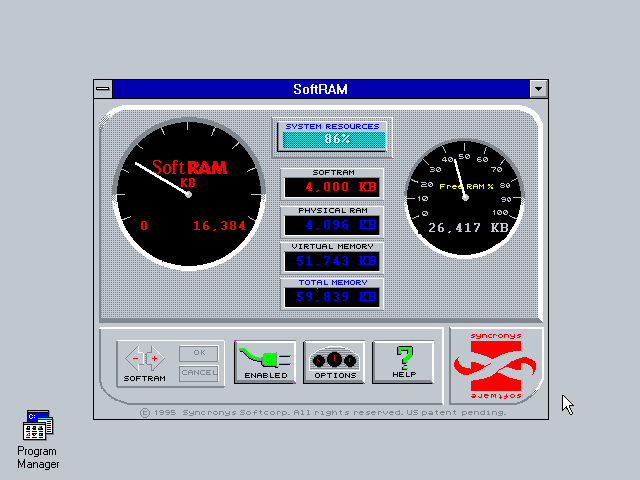 SoftRAM 1.03 - Control