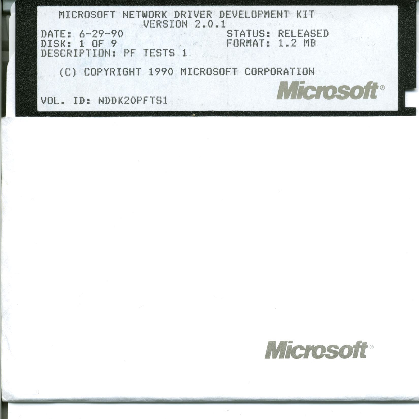 Microsoft Network Driver Development Kit - Disk
