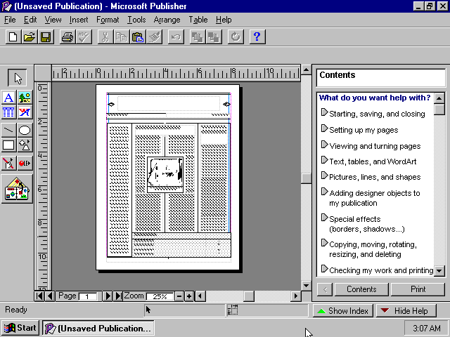 Microsoft Publisher 95 - Edit