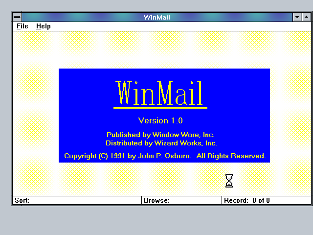 WizardWorks WinMail 1.1 - Splash