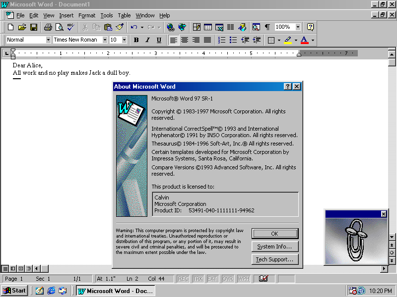 WinWorld: Microsoft Office 97/98