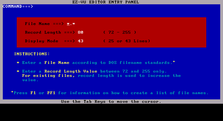 IBM EZ-VU Editor 1.0 - Start