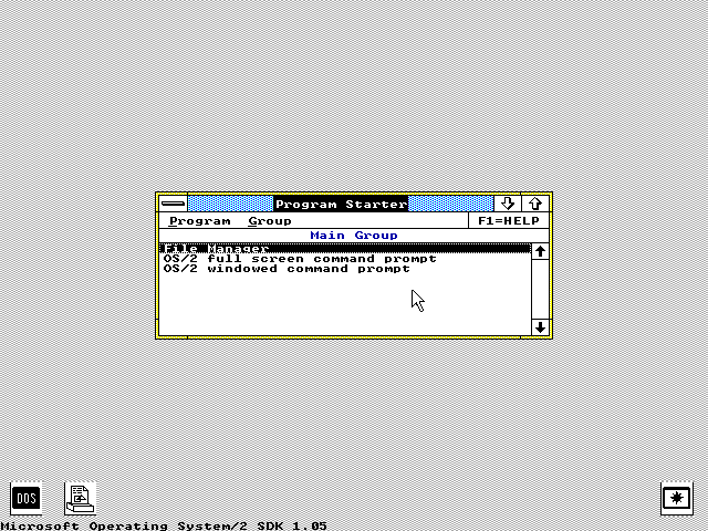 MS OS2 SDK 1.05 - Desktop