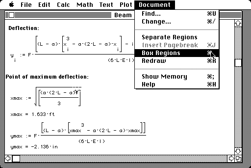MathCAD 2.0 for Macintosh - Edit