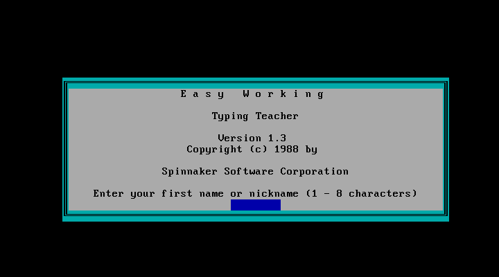 WinWorld: Easy Working Typing Teacher 1.3