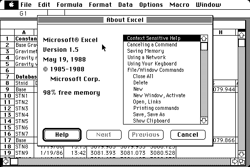 WinWorld: Microsoft Excel 5.x