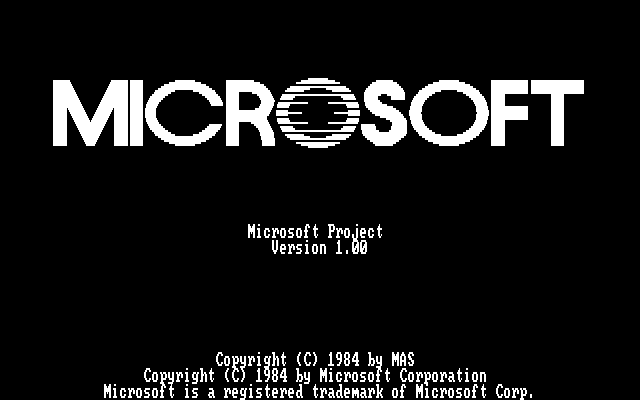Microsoft Project 1.00