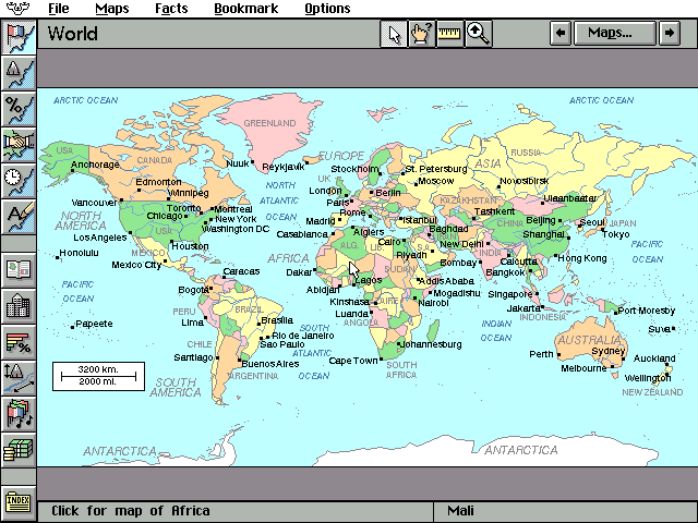 WinWorld: PC Globe Maps N Facts 1.0