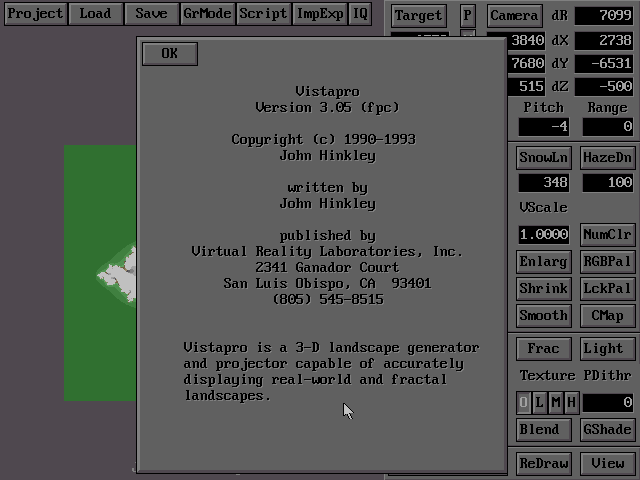 WinWorld: Vistapro 3.x (DOS)