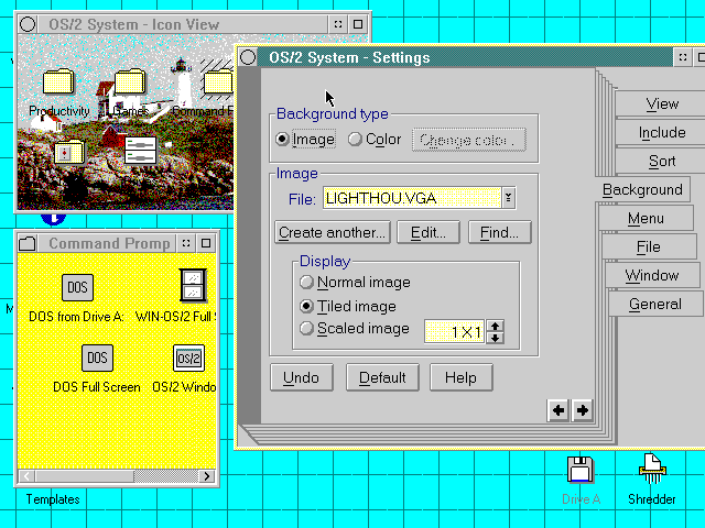 IBM OS2 2.0 - Backgrounds