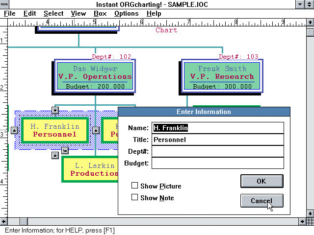 Instant ORGCharting 1.00 - Edit