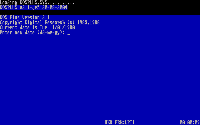 Digital Research DOS Plus 2.1 - Boot