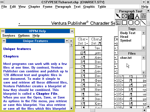 Ventura Publisher 3.0 for OS2 - Help