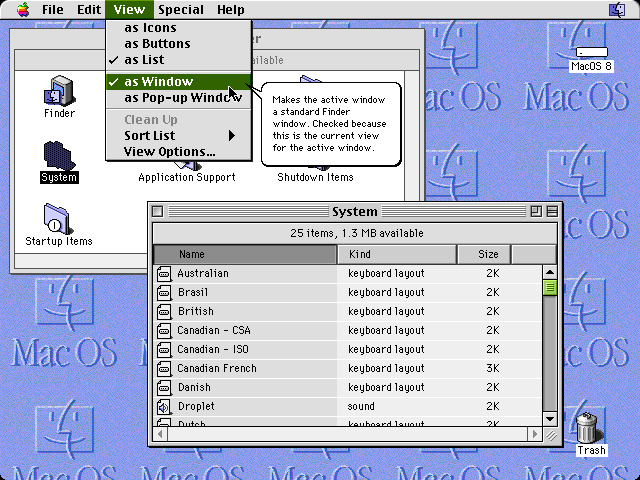 Mac OS 8.0 - Desktop