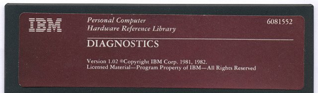 IBM Personal Computer Diagnostics 1.02 - Disk