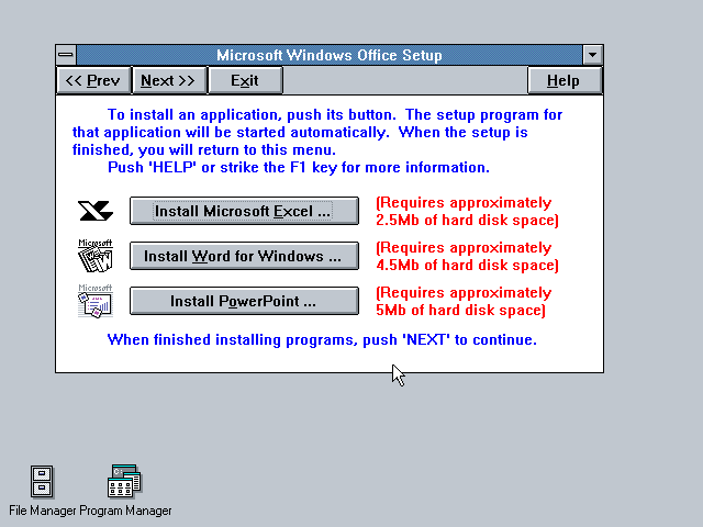 Microsoft Office 1.0 - Setup