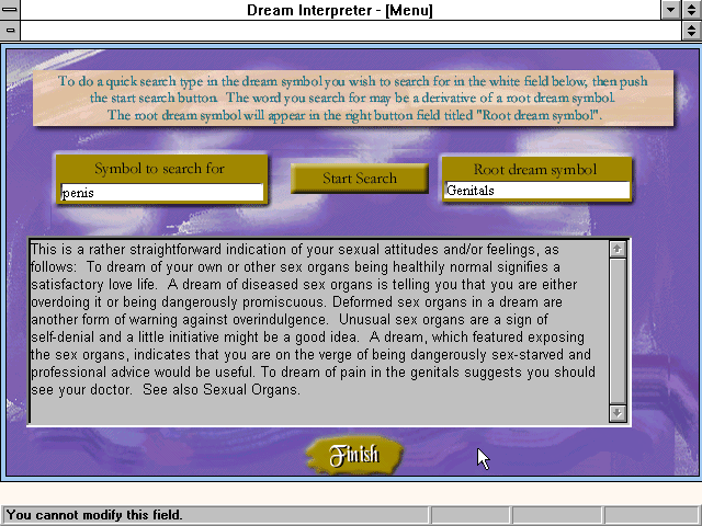 Dream Interpreter 1999 - Search