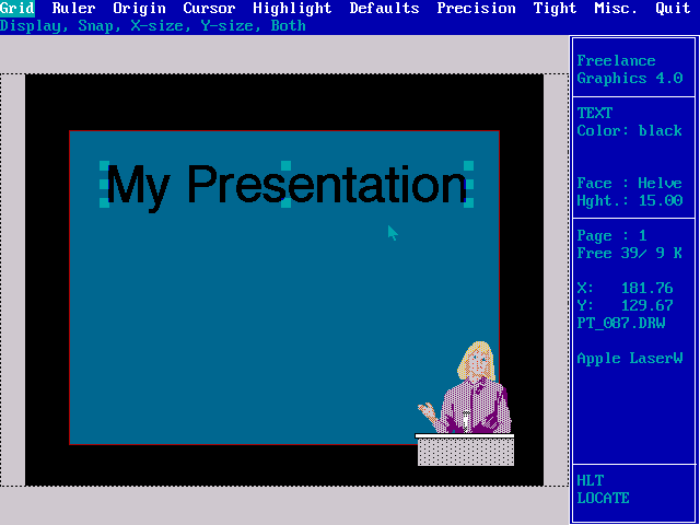 Freelance Graphics 4.0 for DOS - Presentation