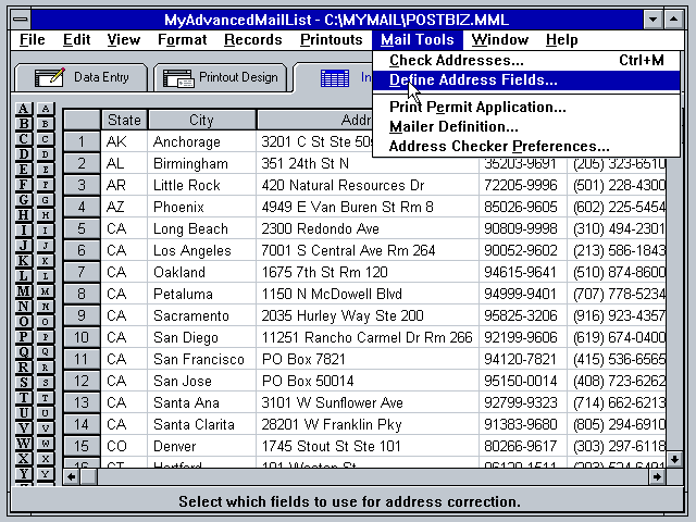 My MailList Advanced - Index