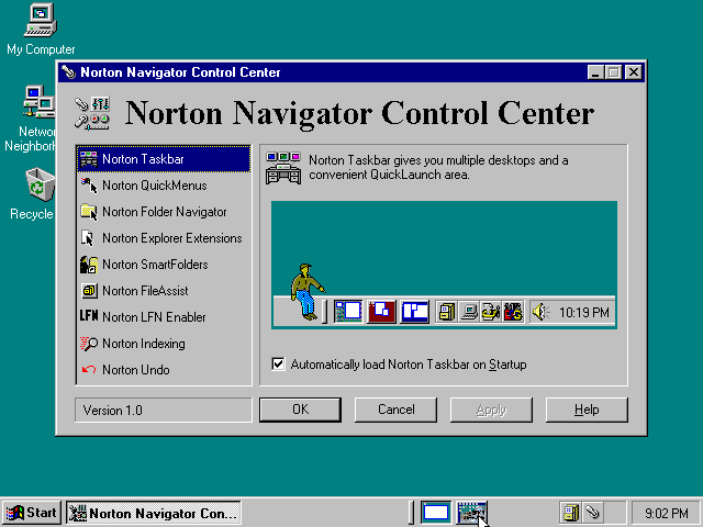 Norton Navigator 1.0 for Windows 95 - Control
